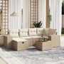 Set sofás de jardín 7 piezas y cojines ratán sintético beige von , Gartensets - Ref: Foro24-3265174, Preis: 473,30 €, Rabatt: %