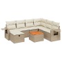 Juego de sofás de jardín con cojines beige 8 pzas ratán PE by , Garden sets - Ref: Foro24-3264964, Price: 506,95 €, Discount: %