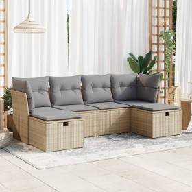 Set of garden sofas with cushions 6 pcs synthetic rattan beige by , Garden sets - Ref: Foro24-3325325, Price: 379,49 €, Disco...