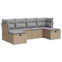 Set of garden sofas with cushions 6 pcs synthetic rattan beige by , Garden sets - Ref: Foro24-3325325, Price: 379,49 €, Disco...