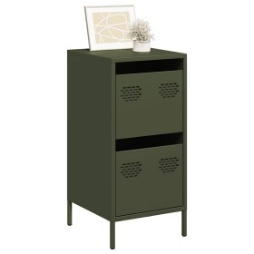 Aparador de acero laminado en frío verde oliva 35x39x73,5 cm de , Aparadores - Ref: Foro24-851398, Precio: 64,67 €, Descuento: %