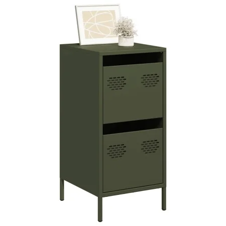 Cold rolled steel sideboard olive green 35x39x73.5 cm by , Sideboards - Ref: Foro24-851398, Price: 64,67 €, Discount: %