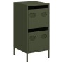Aparador de acero laminado en frío verde oliva 35x39x73,5 cm de , Aparadores - Ref: Foro24-851398, Precio: 65,28 €, Descuento: %