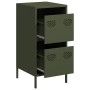 Aparador de acero laminado en frío verde oliva 35x39x73,5 cm de , Aparadores - Ref: Foro24-851398, Precio: 65,28 €, Descuento: %