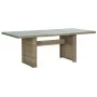 Garden dining table glass and brown PE rattan 200x100x74 cm by vidaXL, Garden tables - Ref: Foro24-310142, Price: 243,78 €, D...