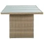 Garden dining table glass and brown PE rattan 200x100x74 cm by vidaXL, Garden tables - Ref: Foro24-310142, Price: 243,78 €, D...