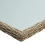 Garten-Esstisch aus Glas und braunem PE-Rattan, 200 x 100 x 74 cm von vidaXL, Gartentische - Ref: Foro24-310142, Preis: 247,6...
