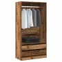 Armario de madera ingeniería envejecida 100x50x200 cm de , Armarios roperos - Ref: Foro24-3318626, Precio: 203,96 €, Descuent...