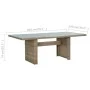 Garden dining table glass and brown PE rattan 200x100x74 cm by vidaXL, Garden tables - Ref: Foro24-310142, Price: 243,78 €, D...