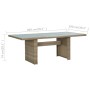 Garten-Esstisch aus Glas und braunem PE-Rattan, 200 x 100 x 74 cm von vidaXL, Gartentische - Ref: Foro24-310142, Preis: 247,6...
