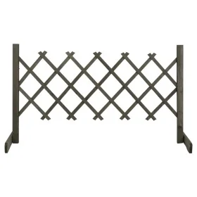 Spalier-Gartenzaun aus massivem grauem Tannenholz 120x60 cm von vidaXL, Zaunpaneele - Ref: Foro24-314823, Preis: 27,62 €, Rab...