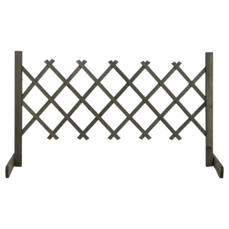 Spalier-Gartenzaun aus massivem grauem Tannenholz 120x60 cm von vidaXL, Zaunpaneele - Ref: Foro24-314823, Preis: 26,15 €, Rab...