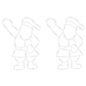 Luces de Navidad Santa Silueta 2 piezas 35 LEDs blanco cálido by , Christmas lights - Ref: Foro24-4019598, Price: 15,50 €, Di...