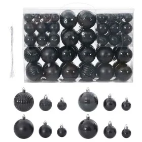 Christmas Balls 100 units black Ø3/4/6 cm by , Festive decorations - Ref: Foro24-4100005, Price: 22,99 €, Discount: %