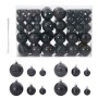Christmas Balls 100 units black Ø3/4/6 cm by , Festive decorations - Ref: Foro24-4100005, Price: 23,38 €, Discount: %