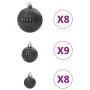Weihnachtskugeln 100 Stück schwarz Ø3/4/6 cm von , Festliche Dekorationen - Ref: Foro24-4100005, Preis: 22,99 €, Rabatt: %
