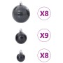 Christmas Balls 100 units black Ø3/4/6 cm by , Festive decorations - Ref: Foro24-4100005, Price: 23,38 €, Discount: %