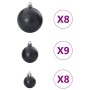 Christmas Balls 100 units black Ø3/4/6 cm by , Festive decorations - Ref: Foro24-4100005, Price: 23,38 €, Discount: %