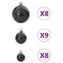 Weihnachtskugeln 100 Stück schwarz Ø3/4/6 cm von , Festliche Dekorationen - Ref: Foro24-4100005, Preis: 22,99 €, Rabatt: %