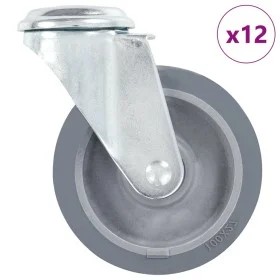 Ruedas giratorias con agujero pasador 12 unidades 100 mm by , Material handling - Ref: Foro24-277862, Price: 67,82 €, Discoun...