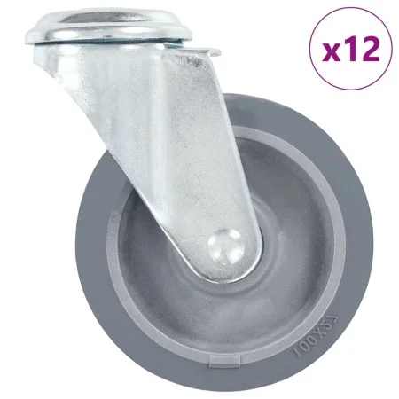 Ruedas giratorias con agujero pasador 12 unidades 100 mm de , Manipulación de materiales - Ref: Foro24-277862, Precio: 67,82 ...