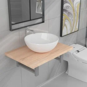 2-piece bathroom furniture set ceramic oak by , Bathroom furniture - Ref: Foro24-279328, Price: 90,07 €, Discount: %