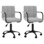 Drehbare Esszimmerstühle 2 Stück hellgrauer Samt von , Essstühle - Ref: Foro24-334721, Preis: 126,45 €, Rabatt: %
