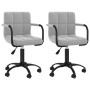 Drehbare Esszimmerstühle 2 Stück hellgrauer Samt von , Essstühle - Ref: Foro24-334721, Preis: 128,32 €, Rabatt: %