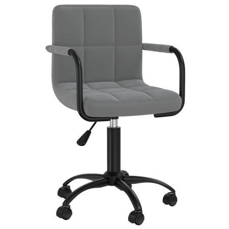 Silla de comedor giratoria de terciopelo gris oscuro de , Sillas de comedor - Ref: Foro24-3088035, Precio: 77,03 €