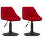 Drehbare Esszimmerstühle 2 Stück rot rot Samt rot von , Essstühle - Ref: Foro24-335333, Preis: 122,23 €, Rabatt: %