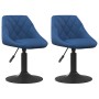 Sillas de comedor giratorias 2 uds terciopelo azul de , Sillas de comedor - Ref: Foro24-335331, Precio: 106,63 €, Descuento: %