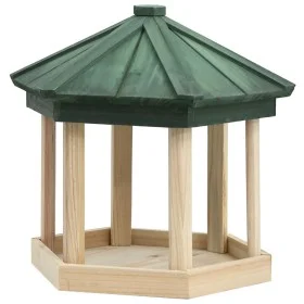 Achteckiges Vogelhäuschen aus massivem Tannenholz 33x30 cm von vidaXL, Vogel Fütterer - Ref: Foro24-314816, Preis: 31,74 €, R...