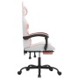 Swivel gaming chair and footrest synthetic leather white pink by , Gaming chairs - Ref: Foro24-349564, Price: 119,03 €, Disco...