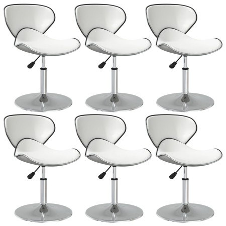 Sillas de comedor 6 unidades cuero sintético blanco de , Sillas de comedor - Ref: Foro24-3088585, Precio: 351,93 €, Descuento: %