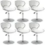 Sillas de comedor 6 unidades cuero sintético blanco de , Sillas de comedor - Ref: Foro24-3088585, Precio: 342,66 €, Descuento: %