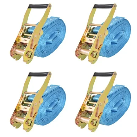 Ratschen-Befestigungsgurte 4 Stück 4T 8mx50mm blau von , Spanngurte - Ref: Foro24-142656, Preis: 64,86 €, Rabatt: %