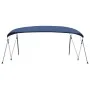 Toldo Bimini de 4 arcos azul marino 243x(230-244)x137 cm de vidaXL, Cubiertas para almacenamiento de barcas - Ref: Foro24-931...
