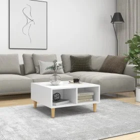 Mesa de centro madera contrachapada blanco 60x60x30 cm de , Mesas de centro - Ref: Foro24-805977, Precio: 50,74 €, Descuento: %