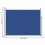 Toldo lateral retráctil de jardín azul 120x500 cm de , Sombrillas - Ref: Foro24-48390, Precio: 122,95 €, Descuento: %