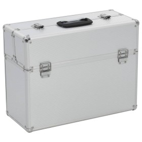 Silberner Aluminium-Werkzeugkasten 47x36x20 cm von , Werkzeugkästen - Ref: Foro24-91845, Preis: 59,12 €, Rabatt: %