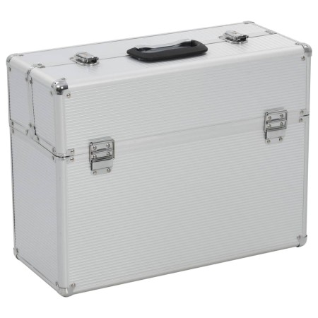 Silver aluminum toolbox 47x36x20 cm by , Toolboxes - Ref: Foro24-91845, Price: 59,12 €, Discount: %