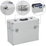 Silver aluminum toolbox 47x36x20 cm by , Toolboxes - Ref: Foro24-91845, Price: 57,84 €, Discount: %