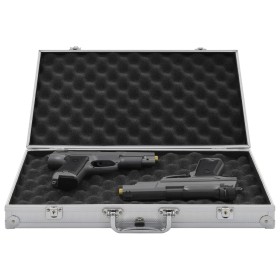 Silver aluminum and ABS gun case by , Firearm cases - Ref: Foro24-91864, Price: 31,10 €, Discount: %
