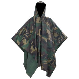 Waterproof army rain poncho for camping/hiking camouflage by , waterproof suits - Ref: Foro24-130867, Price: 17,59 €, Discoun...