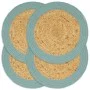 Rundes Tischset 4 Stück Jute natürliche Baumwolle grün 38cm von , Tischsets - Ref: Foro24-133864, Preis: 16,47 €, Rabatt: %
