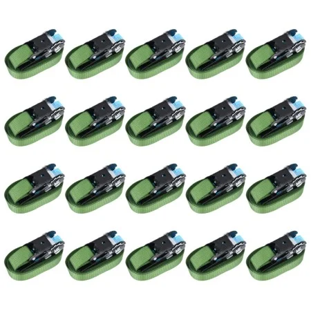 Ratchet fastening straps 20 units green 800 daN 6 m by , Tie down straps - Ref: Foro24-148895, Price: 83,97 €, Discount: %
