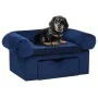 Hundesofa mit blauer Plüschschublade 75x50x38 cm von , Betten für Hunde - Ref: Foro24-171080, Preis: 109,77 €, Rabatt: %