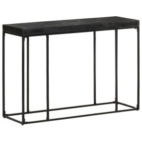 Konsolentisch aus massivem Akazienholz und schwarzer Mango 110x35x76 cm von , Seitentische - Ref: Foro24-321612, Preis: 128,9...