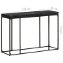 Solid acacia wood and black mango console table 110x35x76 cm by , Side tables - Ref: Foro24-321612, Price: 129,80 €, Discount: %