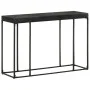 Solid acacia wood and black mango console table 110x35x76 cm by , Side tables - Ref: Foro24-321612, Price: 129,80 €, Discount: %